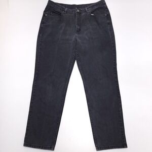 Chic Jeans‎ Black Denim Women's Size 18 36x30 Vintage Mom